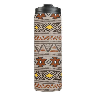 Ethnic Abstract: Hand-Drawn Pattern Thermal Tumbler