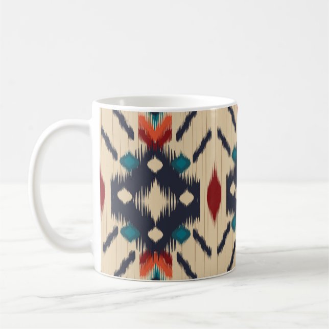 Ethnic Abstract: Tribal Geometric Print. Coffee Mug (Left)