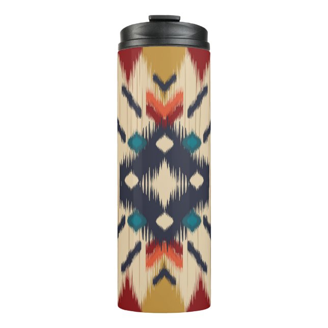 Ethnic Abstract: Tribal Geometric Print. Thermal Tumbler (Front)