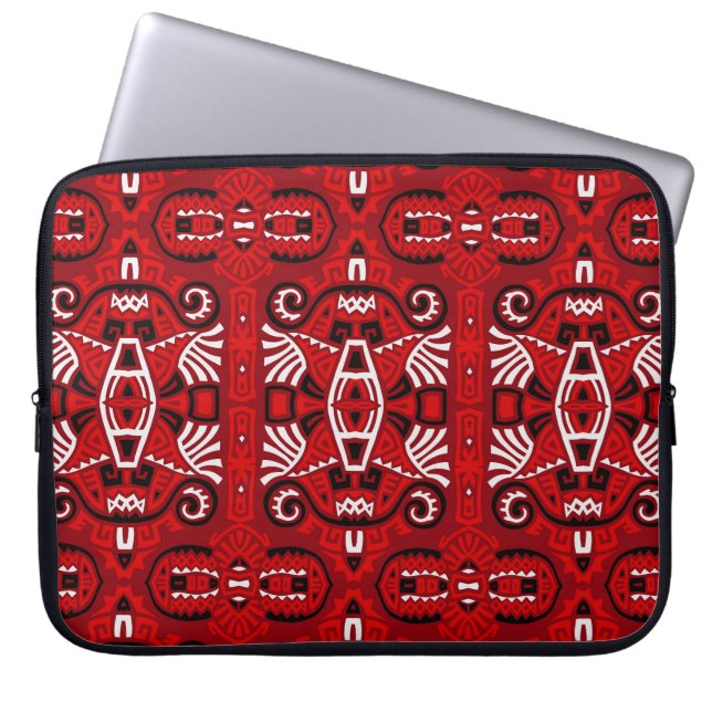 Ethnic Abstract Vintage Boho Tile Laptop Sleeve (Front)