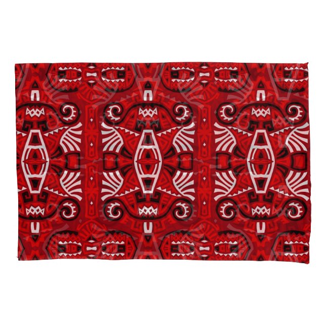 Ethnic Abstract Vintage Boho Tile Pillowcase (Front)