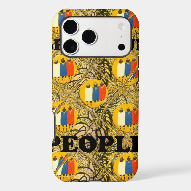 Ethnic African Art Design Print: Beautiful People (Back)
