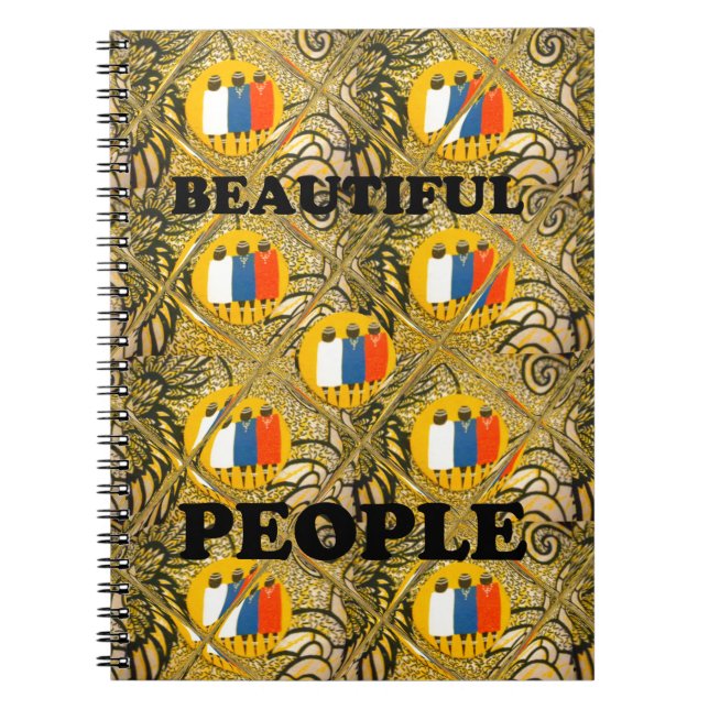 Ethnic African Art Design Print: Beautiful People Notebook (Front)