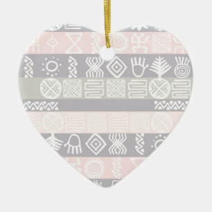 Ethnic African Boho Design Ceramic Ornament