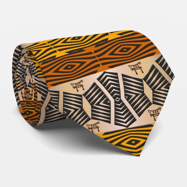 Ethnic african geometric pattern. tie (Rolled)