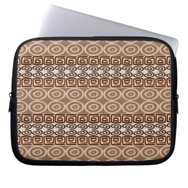 Ethnic african hand-drawn  pattern. laptop sleeve (Front)
