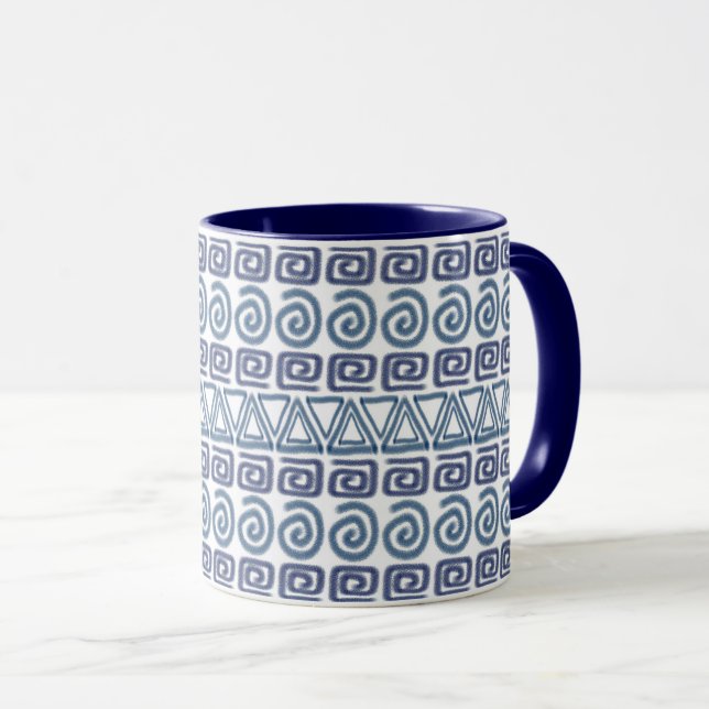 ethnic african hand-drawn pattern mug (Front Right)