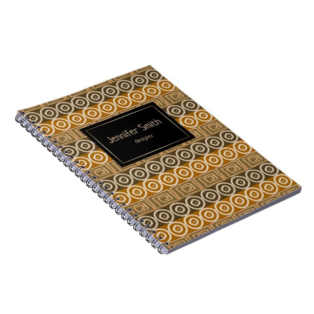 Ethnic african hand-drawn  pattern. Text. Notebook (Right Side)