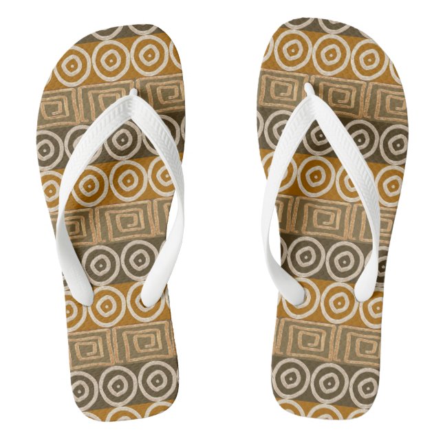 Ethnic african hand-drawn  pattern. thongs (Footbed)