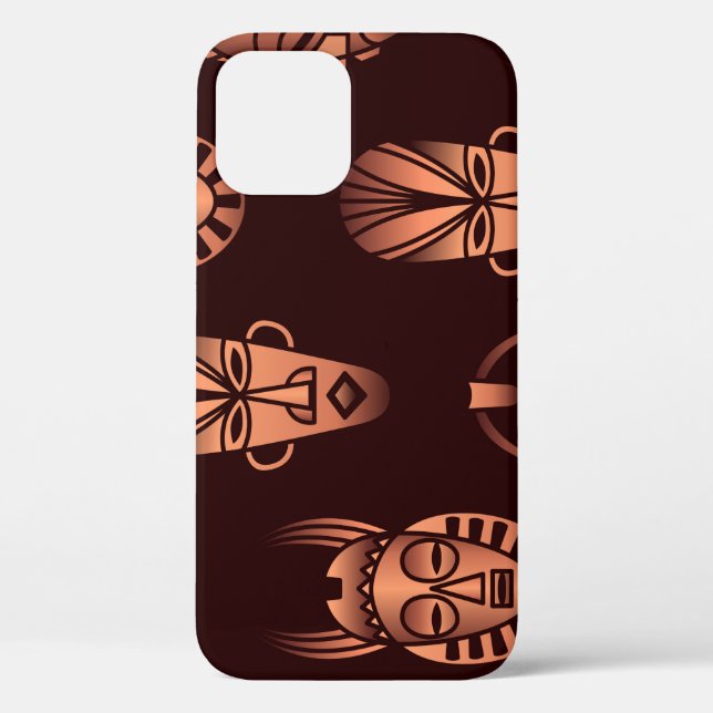 Ethnic African masks, dark background Case-Mate iPhone Case (Back)