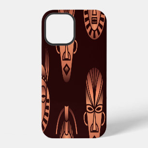 Ethnic African masks, dark background iPhone 12 Case