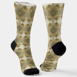 Ethnic african native Adinkra simbols socks