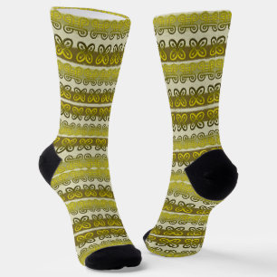 Ethnic african native Adinkra simbols socks