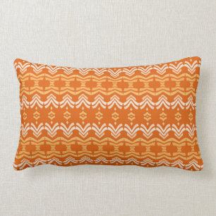 ethnic african orange pattern lumbar cushion
