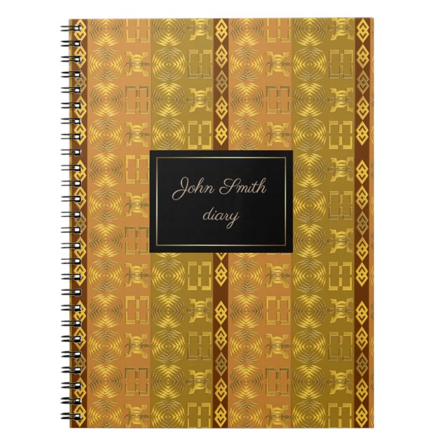 Ethnic African Pattern Adinkra Symbols Notebook (Front)