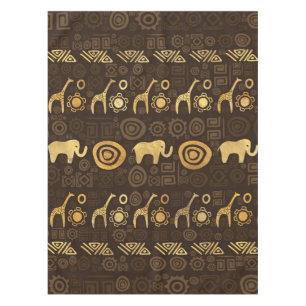Ethnic African Pattern- browns and golds #1 Tablecloth
