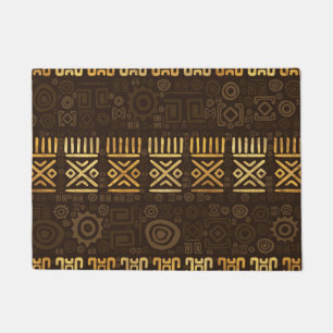 Ethnic African Pattern- browns and golds #2 Doormat