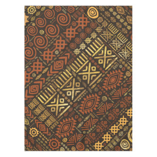 Ethnic African Pattern- browns and golds #5 Tablecloth