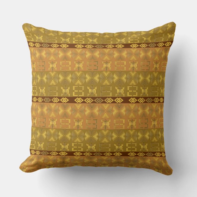 ethnic african pattern with Adinkra simbols Cushion (Front)