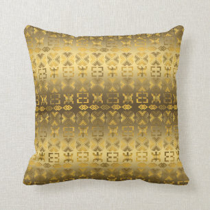 Ethnic African pattern with Adinkra simbols Cushion