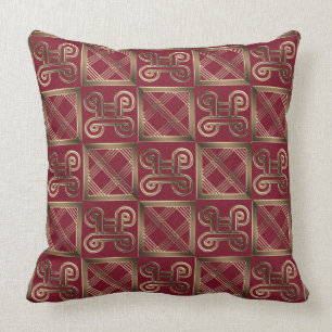 Ethnic African pattern with Adinkra simbols Cushion
