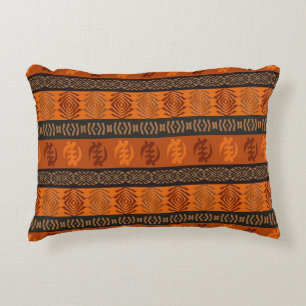 Ethnic African pattern with Adinkra simbols Decorative Cushion