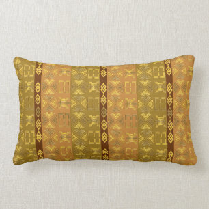 ethnic african pattern with Adinkra simbols Lumbar Cushion