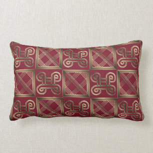 Ethnic African pattern with Adinkra simbols Lumbar Cushion