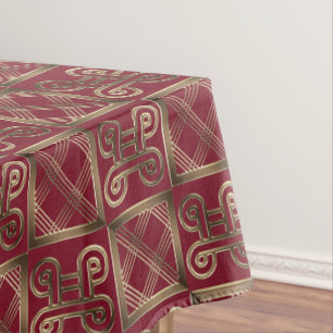 Ethnic African pattern with Adinkra simbols Tablecloth