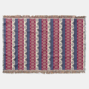 Ethnic African pattern with Adinkra simbols Throw Blanket