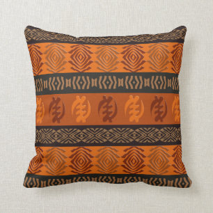 Ethnic African pattern with Adinkra symbols Cushion