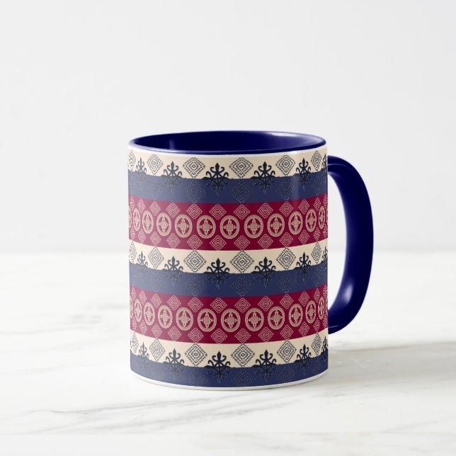 Ethnic African pattern with Adinkra symbols   Mug (Front Right)