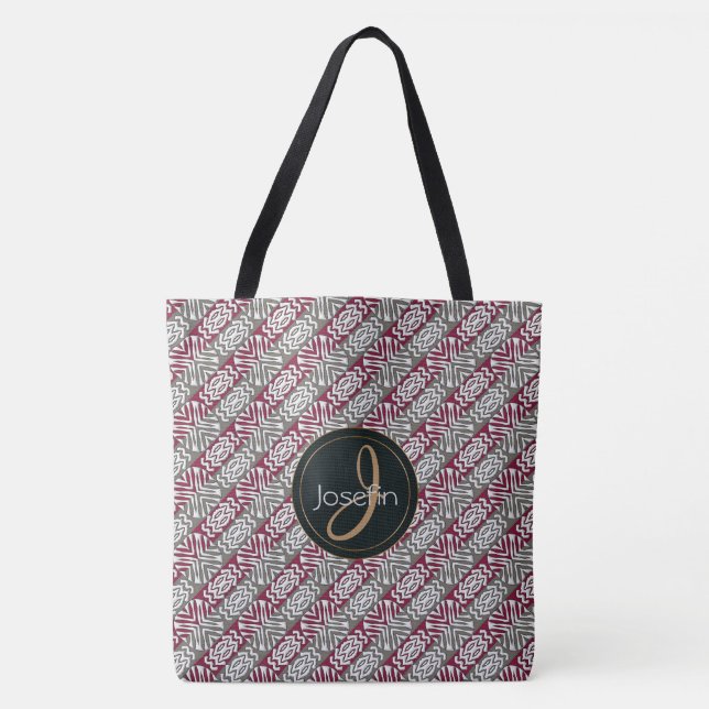 ethnic african seamless pattern.monogram. tote bag (Front)