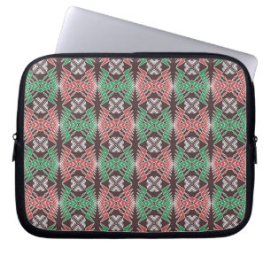 ethnic african striped geometric  pattern laptop sleeve