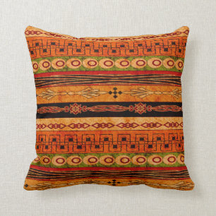Ethnic African striped pattern. Cushion