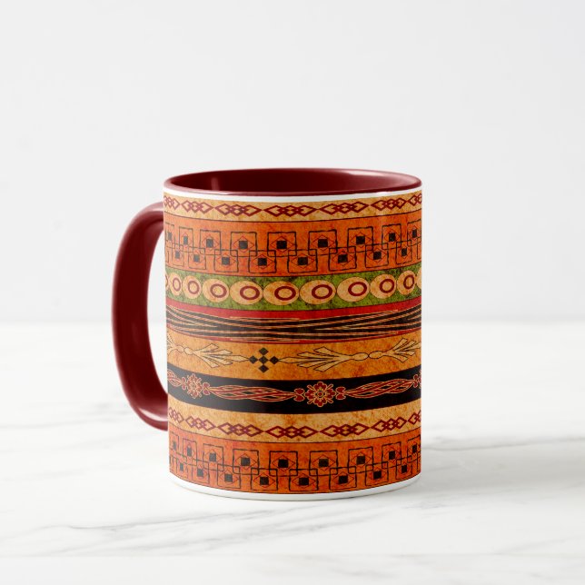 Ethnic African striped pattern. Mug (Front Left)