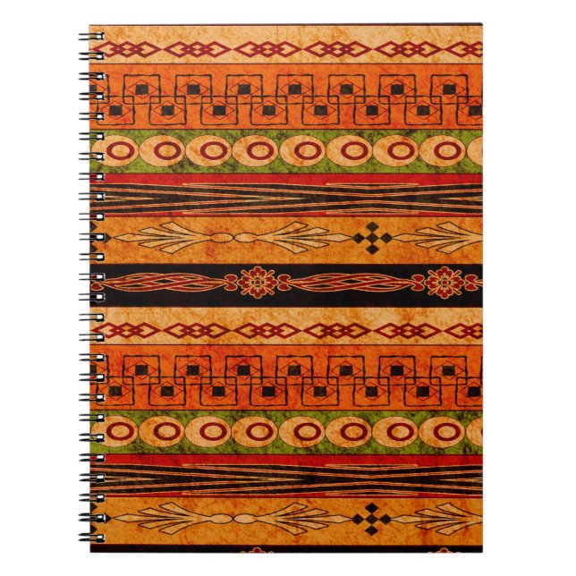 Ethnic African striped pattern. Notebook (Front)