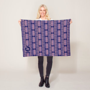 Ethnic African Stripes Geometric  Pattern Fleece Blanket