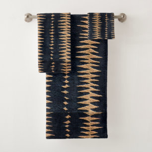 Ethnic African Tribal Geometric Bath Towel Set