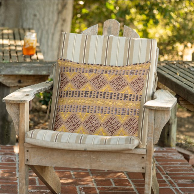 ethnic african tribal geometric pattern cushion (Chair)