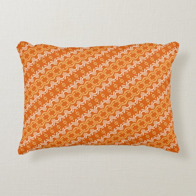 Ethnic african tribal geometric pattern decorative cushion (Front)
