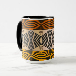 ethnic african tribal geometric pattern mug