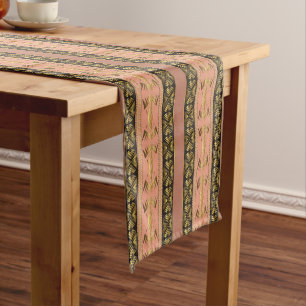 Ethnic african tribal geometric pattern short table runner