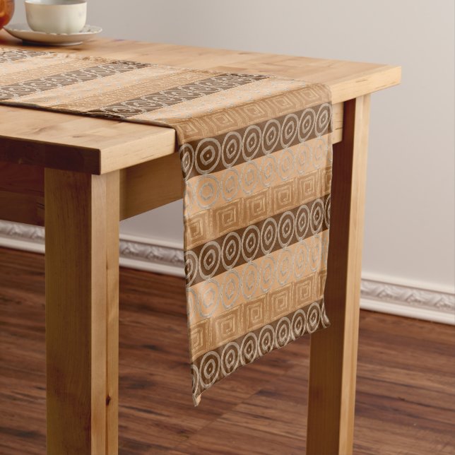 Ethnic african tribal geometric  pattern  short table runner (In Situ)
