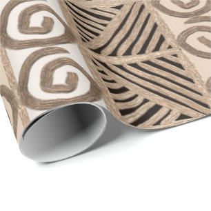 Ethnic African Tribal  Geometric Wrapping Paper