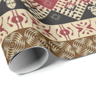 Ethnic African Tribal  Geometric Wrapping Paper