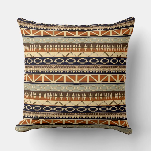 ethnic african tribal pattern cushion (Front)