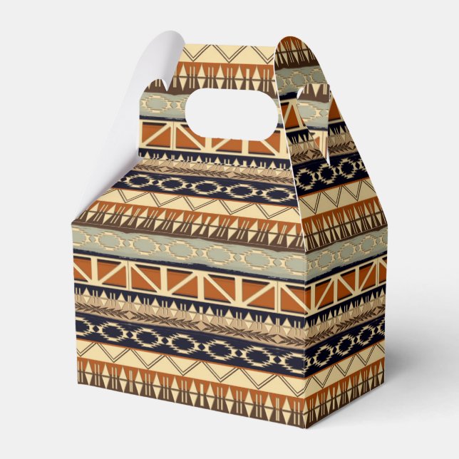 Ethnic African Tribal Pattern Favour Box (Front Side)