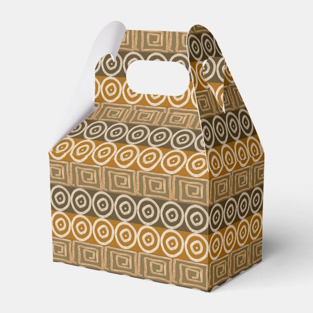 Ethnic African Tribal Pattern Favour Box (Front Side)