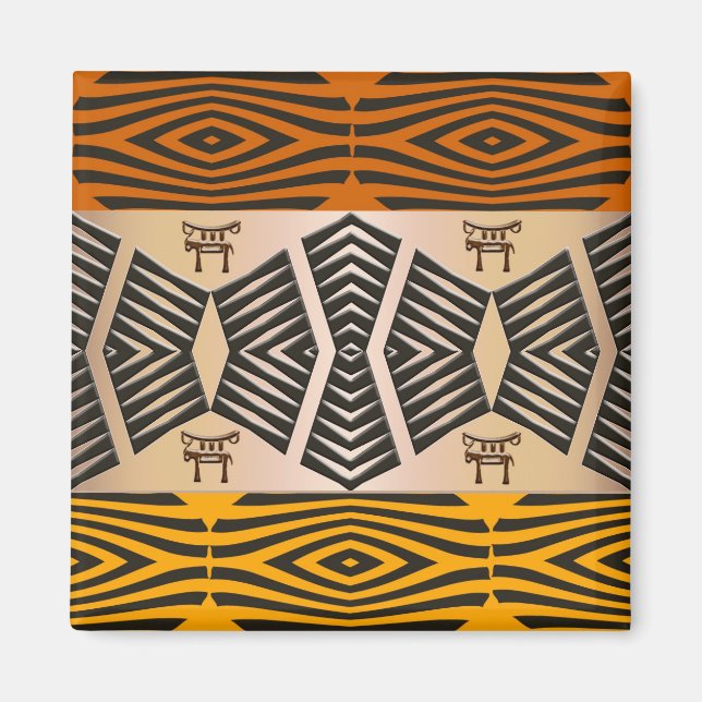 ethnic african tribal pattern magnet (Front)